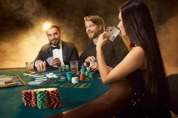 hajitoto slot live dealer table on mobile app showing blackjack game in progress with chat and balance visible